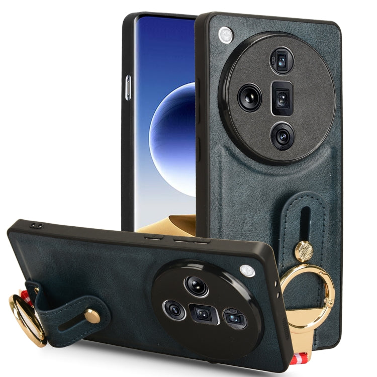 Custodia per telefono posteriore in pelle con cinturino, For OPPO Reno11 Pro, For OPPO Find X7 Ultra, For OPPO A79 5G Global / A2, For OPPO K11 5G