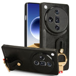 Custodia per telefono posteriore in pelle con cinturino, For OPPO Reno12 5G Global, For OPPO Reno11 F / F25 Pro, For OPPO Find X7, For OPPO Reno11 5G Global