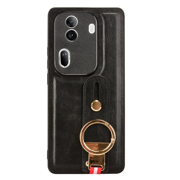 Custodia per telefono posteriore in pelle con cinturino, For OPPO Reno11 Pro, For OPPO Find X7 Ultra, For OPPO A79 5G Global / A2, For OPPO K11 5G