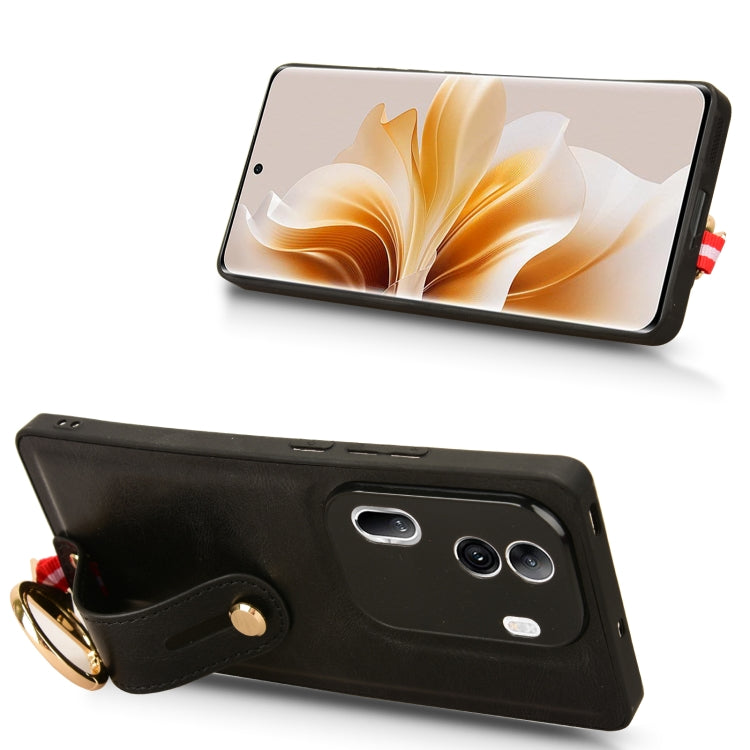 Custodia per telefono posteriore in pelle con cinturino, For OPPO Reno11 Pro, For OPPO Find X7 Ultra, For OPPO A79 5G Global / A2, For OPPO K11 5G