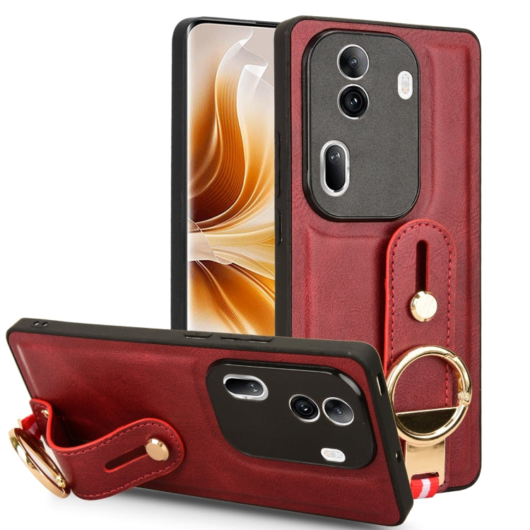 Custodia per telefono posteriore in pelle con cinturino, For OPPO Reno11 Pro, For OPPO Find X7 Ultra, For OPPO A79 5G Global / A2, For OPPO K11 5G