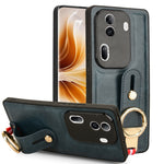 Custodia per telefono posteriore in pelle con cinturino, For OPPO Reno11 Pro, For OPPO Find X7 Ultra, For OPPO A79 5G Global / A2, For OPPO K11 5G