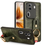 Custodia per telefono posteriore in pelle con cinturino, For OPPO Reno11 Pro, For OPPO Find X7 Ultra, For OPPO A79 5G Global / A2, For OPPO K11 5G
