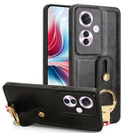 Custodia per telefono posteriore in pelle con cinturino, For OPPO Reno12 5G Global, For OPPO Reno11 F / F25 Pro, For OPPO Find X7, For OPPO Reno11 5G Global