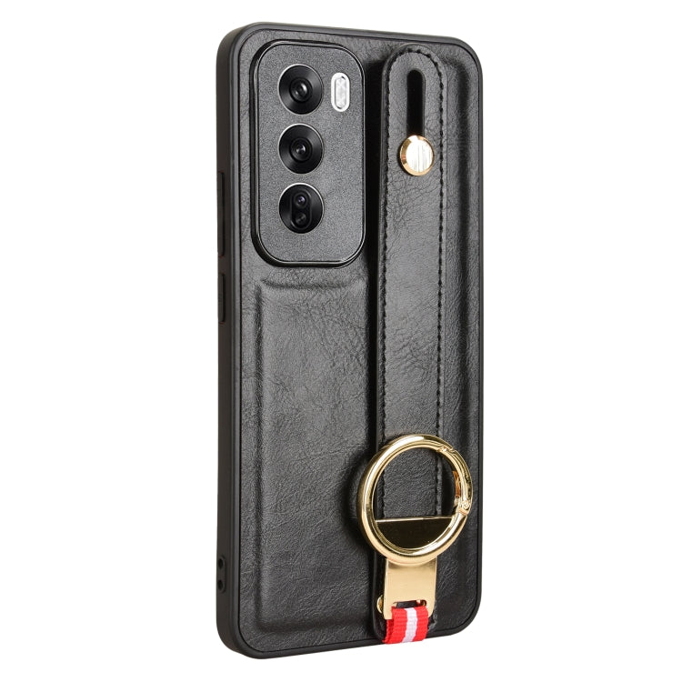 Custodia per telefono posteriore in pelle con cinturino, For OPPO Reno12 5G Global, For OPPO Reno11 F / F25 Pro, For OPPO Find X7, For OPPO Reno11 5G Global