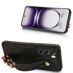 Custodia per telefono posteriore in pelle con cinturino, For OPPO Reno12 5G Global, For OPPO Reno11 F / F25 Pro, For OPPO Find X7, For OPPO Reno11 5G Global