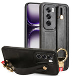 Custodia per telefono posteriore in pelle con cinturino, For OPPO Reno12 F 5G, For OPPO A3 Pro India, For OPPO Reno11 PJH110, For OPPO Reno12 Pro 5G Global