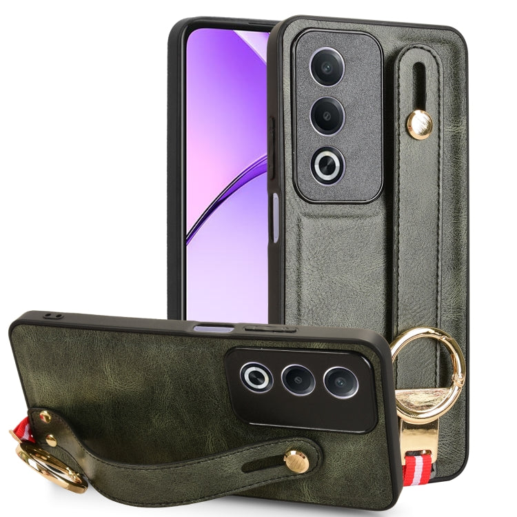 Custodia per telefono posteriore in pelle con cinturino, For OPPO Reno12 F 5G, For OPPO A3 Pro India, For OPPO Reno11 PJH110, For OPPO Reno12 Pro 5G Global
