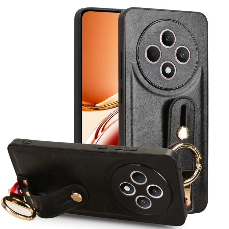 Custodia per telefono posteriore in pelle con cinturino, For OPPO Reno12 F 5G, For OPPO A3 Pro India, For OPPO Reno11 PJH110, For OPPO Reno12 Pro 5G Global