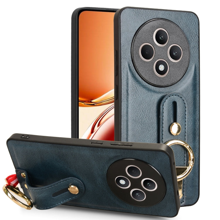 Custodia per telefono posteriore in pelle con cinturino, For OPPO Reno12 F 5G, For OPPO A3 Pro India, For OPPO Reno11 PJH110, For OPPO Reno12 Pro 5G Global