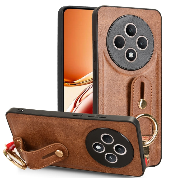 Custodia per telefono posteriore in pelle con cinturino, For OPPO Reno12 F 5G, For OPPO A3 Pro India, For OPPO Reno11 PJH110, For OPPO Reno12 Pro 5G Global