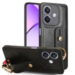 Custodia per telefono posteriore in pelle con cinturino, For OPPO Reno13 F 5G, For OPPO Find X8, For OPPO K12x 5G / A3 Pro Global, For OPPO A3x 5G