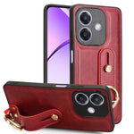 Custodia per telefono posteriore in pelle con cinturino, For OPPO Reno13 F 5G, For OPPO Find X8, For OPPO K12x 5G / A3 Pro Global, For OPPO A3x 5G