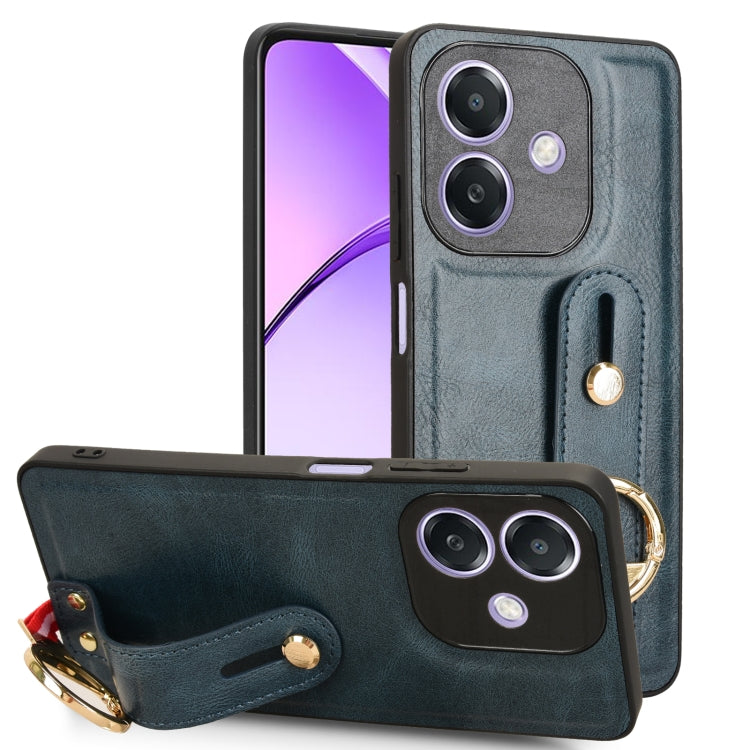 Custodia per telefono posteriore in pelle con cinturino, For OPPO Reno13 F 5G, For OPPO Find X8, For OPPO K12x 5G / A3 Pro Global, For OPPO A3x 5G