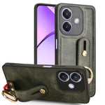 Custodia per telefono posteriore in pelle con cinturino, For OPPO Reno13 F 5G, For OPPO Find X8, For OPPO K12x 5G / A3 Pro Global, For OPPO A3x 5G