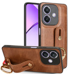 Custodia per telefono posteriore in pelle con cinturino, For OPPO Reno13 F 5G, For OPPO Find X8, For OPPO K12x 5G / A3 Pro Global, For OPPO A3x 5G