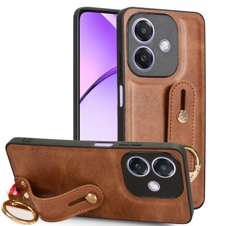 Custodia per telefono posteriore in pelle con cinturino, For OPPO Reno13 F 5G, For OPPO Find X8, For OPPO K12x 5G / A3 Pro Global, For OPPO A3x 5G