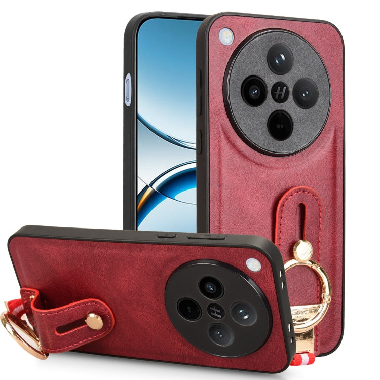 Custodia per telefono posteriore in pelle con cinturino, For OPPO Reno13 F 5G, For OPPO Find X8, For OPPO K12x 5G / A3 Pro Global, For OPPO A3x 5G