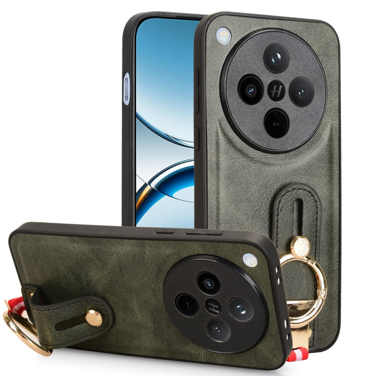 Custodia per telefono posteriore in pelle con cinturino, For OPPO Reno13 F 5G, For OPPO Find X8, For OPPO K12x 5G / A3 Pro Global, For OPPO A3x 5G