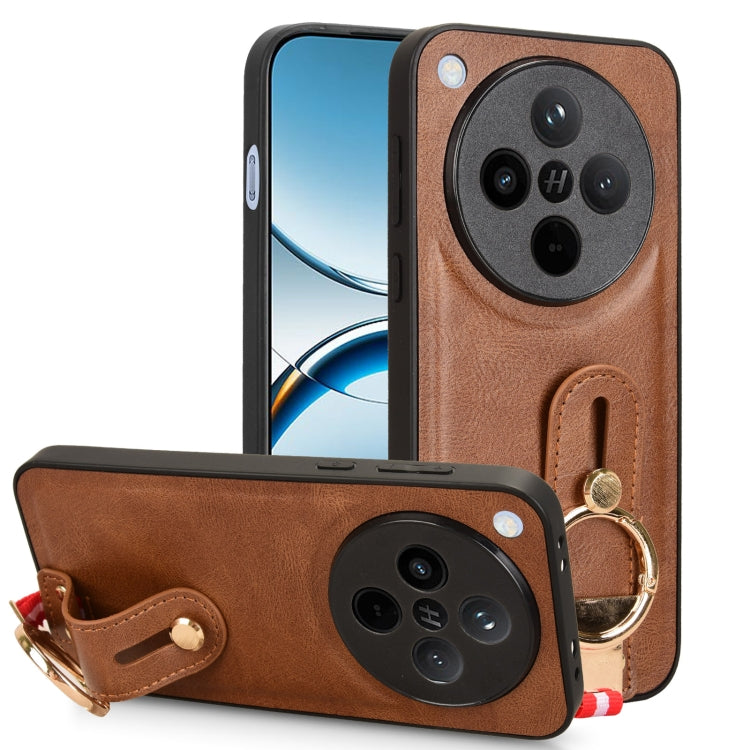 Custodia per telefono posteriore in pelle con cinturino, For OPPO Reno13 F 5G, For OPPO Find X8, For OPPO K12x 5G / A3 Pro Global, For OPPO A3x 5G