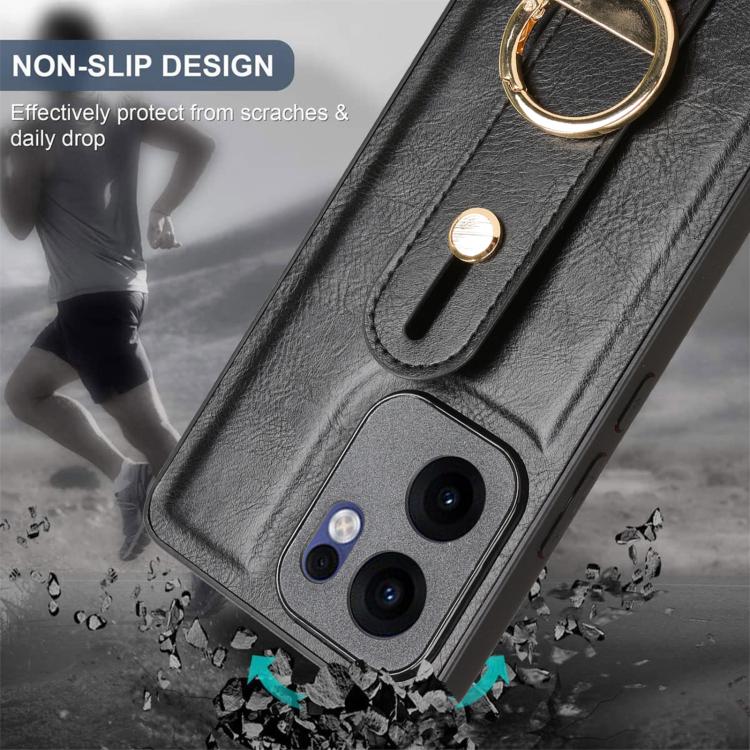 Custodia per telefono posteriore in pelle con cinturino, For OPPO Reno13 F 5G, For OPPO Find X8, For OPPO K12x 5G / A3 Pro Global, For OPPO A3x 5G