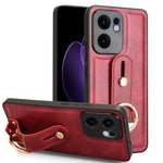 Custodia per telefono posteriore in pelle con cinturino, For OPPO Reno13 F 5G, For OPPO Find X8, For OPPO K12x 5G / A3 Pro Global, For OPPO A3x 5G