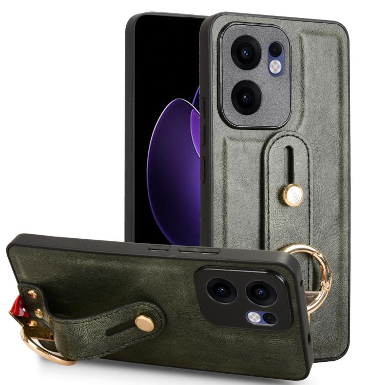 Custodia per telefono posteriore in pelle con cinturino, For OPPO Reno13 F 5G, For OPPO Find X8, For OPPO K12x 5G / A3 Pro Global, For OPPO A3x 5G