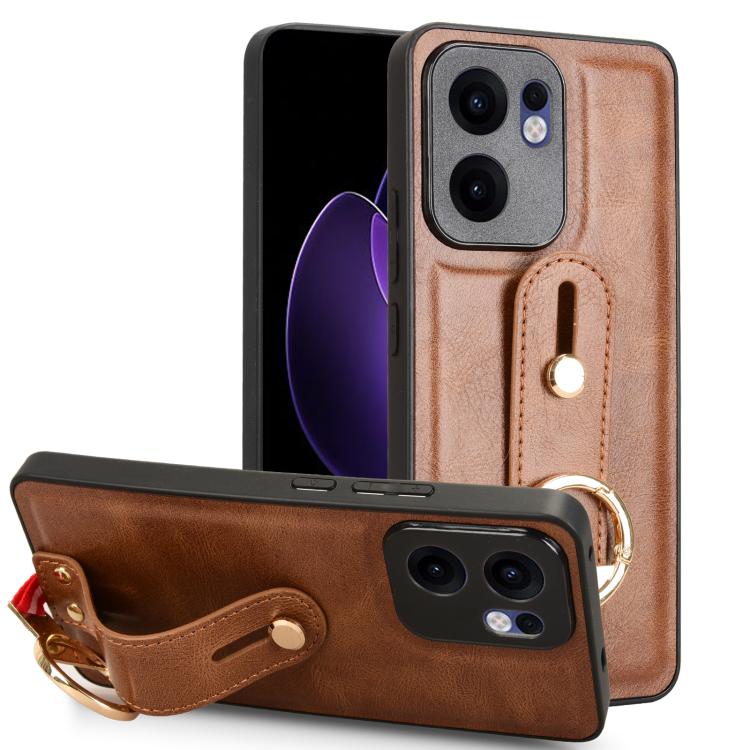 Custodia per telefono posteriore in pelle con cinturino, For OPPO Reno13 F 5G, For OPPO Find X8, For OPPO K12x 5G / A3 Pro Global, For OPPO A3x 5G