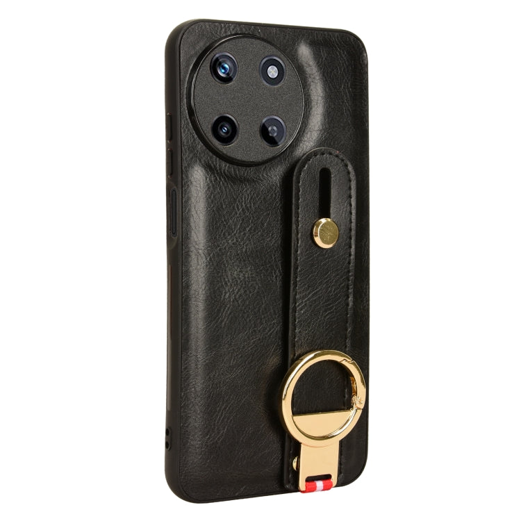 Custodia per telefono posteriore in pelle con cinturino, For Realme 11 4G Global, For Realme 11 5G Global, For Realme C53 4G / Narzo N53, For Realme 11 Pro / 11 Pro+