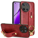 Custodia per telefono posteriore in pelle con cinturino, For Realme 11 4G Global, For Realme 11 5G Global, For Realme C53 4G / Narzo N53, For Realme 11 Pro / 11 Pro+