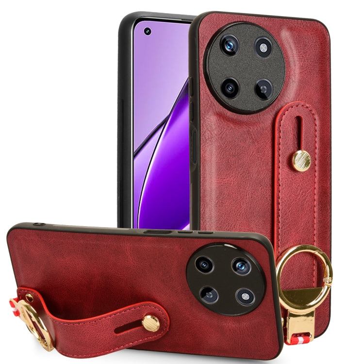 Custodia per telefono posteriore in pelle con cinturino, For Realme 11 4G Global, For Realme 11 5G Global, For Realme C53 4G / Narzo N53, For Realme 11 Pro / 11 Pro+