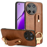 Custodia per telefono posteriore in pelle con cinturino, For Realme 11 4G Global, For Realme 11 5G Global, For Realme C53 4G / Narzo N53, For Realme 11 Pro / 11 Pro+