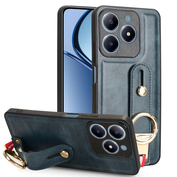 Custodia per telefono posteriore in pelle con cinturino, For Realme C75, For Realme 13 Pro 5G, For Realme C63 4G / C61 4G, For Realme Narzo N63 4G