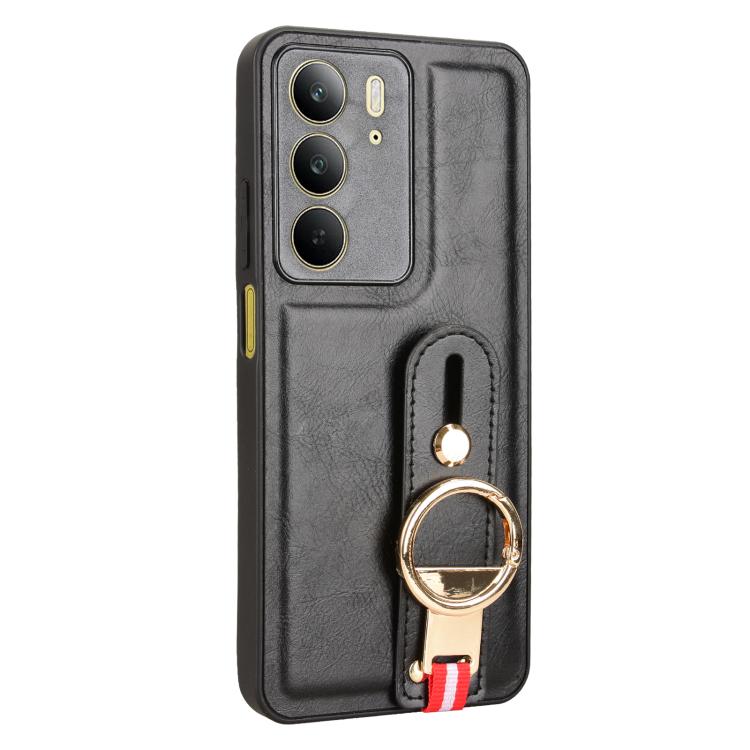 Custodia per telefono posteriore in pelle con cinturino, For Realme C75, For Realme 13 Pro 5G, For Realme C63 4G / C61 4G, For Realme Narzo N63 4G