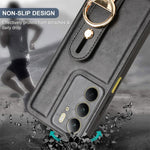 Custodia per telefono posteriore in pelle con cinturino, For Realme C75, For Realme 13 Pro 5G, For Realme C63 4G / C61 4G, For Realme Narzo N63 4G
