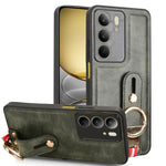 Custodia per telefono posteriore in pelle con cinturino, For Realme C75, For Realme 13 Pro 5G, For Realme C63 4G / C61 4G, For Realme Narzo N63 4G