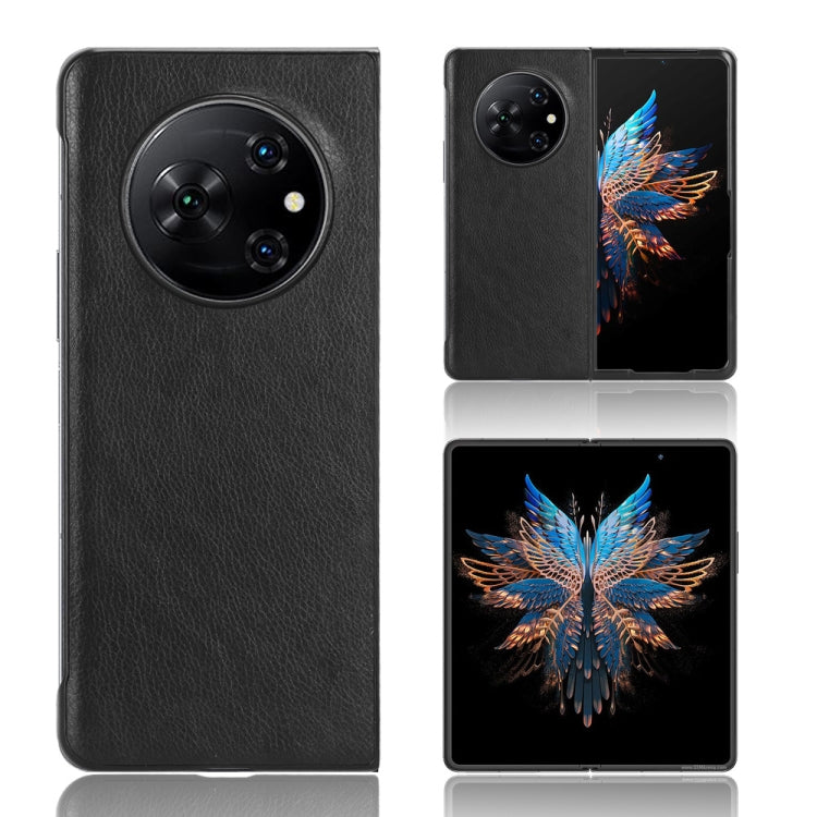 Cassa del telefono della copertura posteriore di struttura del litchi, For Tecno Phantom V Fold