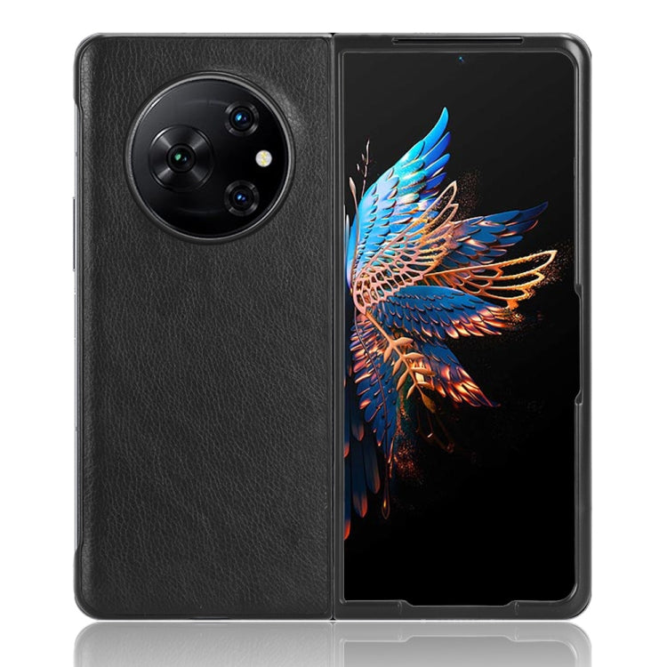 Cassa del telefono della copertura posteriore di struttura del litchi, For Tecno Phantom V Fold