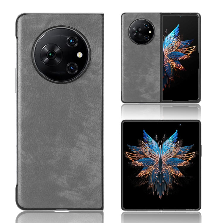 Cassa del telefono della copertura posteriore di struttura del litchi, For Tecno Phantom V Fold