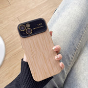 Custodia TPU a grana di legno per iPhone