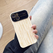 Custodia TPU a grana di legno per iPhone