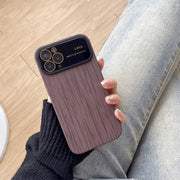 Custodia TPU a grana di legno per iPhone