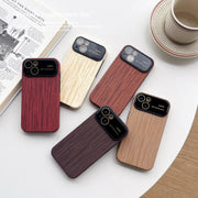 Custodia TPU a grana di legno per iPhone