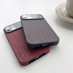 Custodia TPU effetto legno per iPhone compatibili