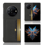 Litchi Texture Slot per schede Cover posteriore Custodia per telefono, For Tecno Phantom V Flip2, For Tecno Phantom V Fold2, For Tecno Phantom V Fold