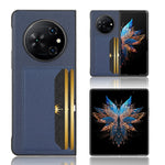Litchi Texture Slot per schede Cover posteriore Custodia per telefono, For Tecno Phantom V Flip2, For Tecno Phantom V Fold2, For Tecno Phantom V Fold