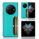 Litchi Texture Slot per schede Cover posteriore Custodia per telefono, For Tecno Phantom V Flip2, For Tecno Phantom V Fold2, For Tecno Phantom V Fold