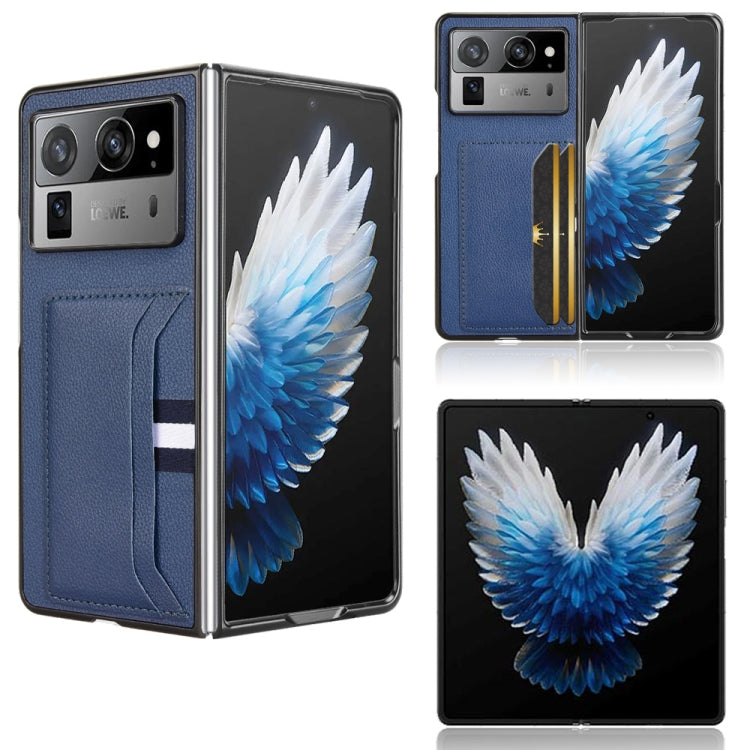 Litchi Texture Slot per schede Cover posteriore Custodia per telefono, For Tecno Phantom V Flip2, For Tecno Phantom V Fold2, For Tecno Phantom V Fold