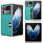 Litchi Texture Slot per schede Cover posteriore Custodia per telefono, For Tecno Phantom V Flip2, For Tecno Phantom V Fold2, For Tecno Phantom V Fold