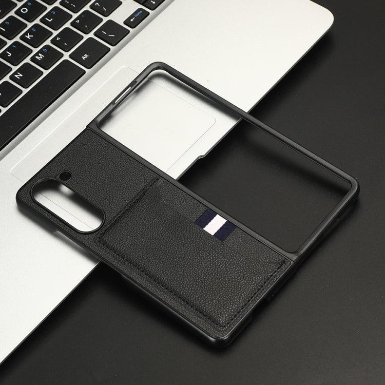 Custodia Litchi con slot carte per Samsung Galaxy Z Fold5